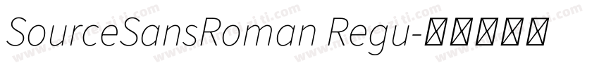 SourceSansRoman Regu字体转换